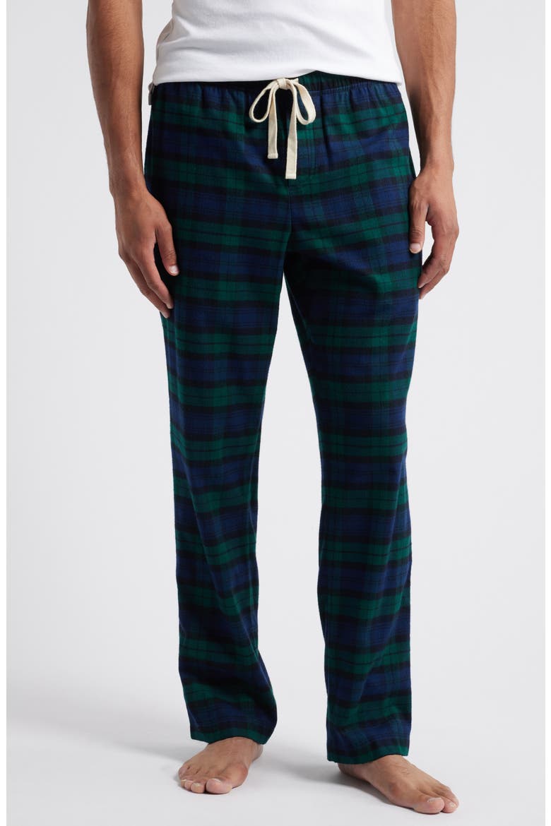 Holiday Print Flannel Lounge Pants, Main, color, CHARLESTON GREEN