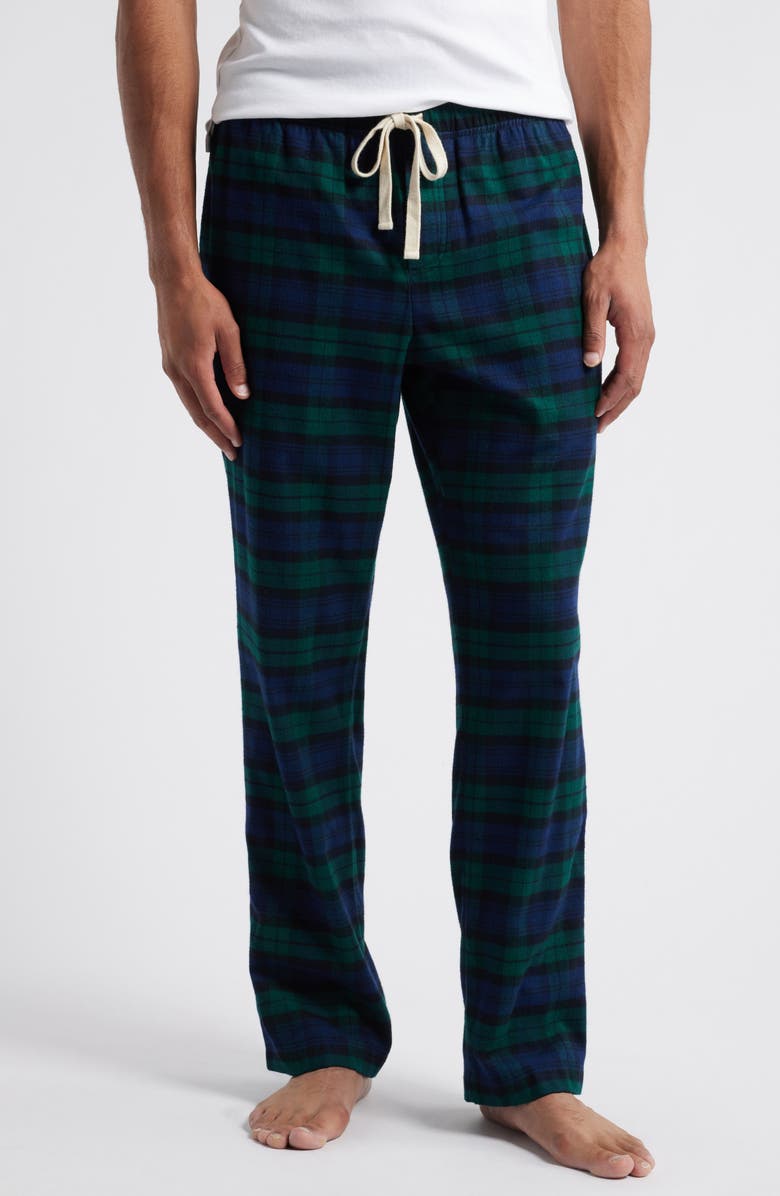 vineyard vines Holiday Print Flannel Lounge Pants, Main, color, Charleston Green