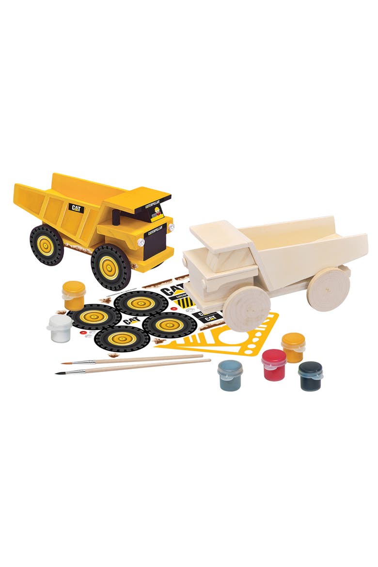 CAT Dump Truck Wood Craft & Paint Kit, Alternate, color, Multicolor
