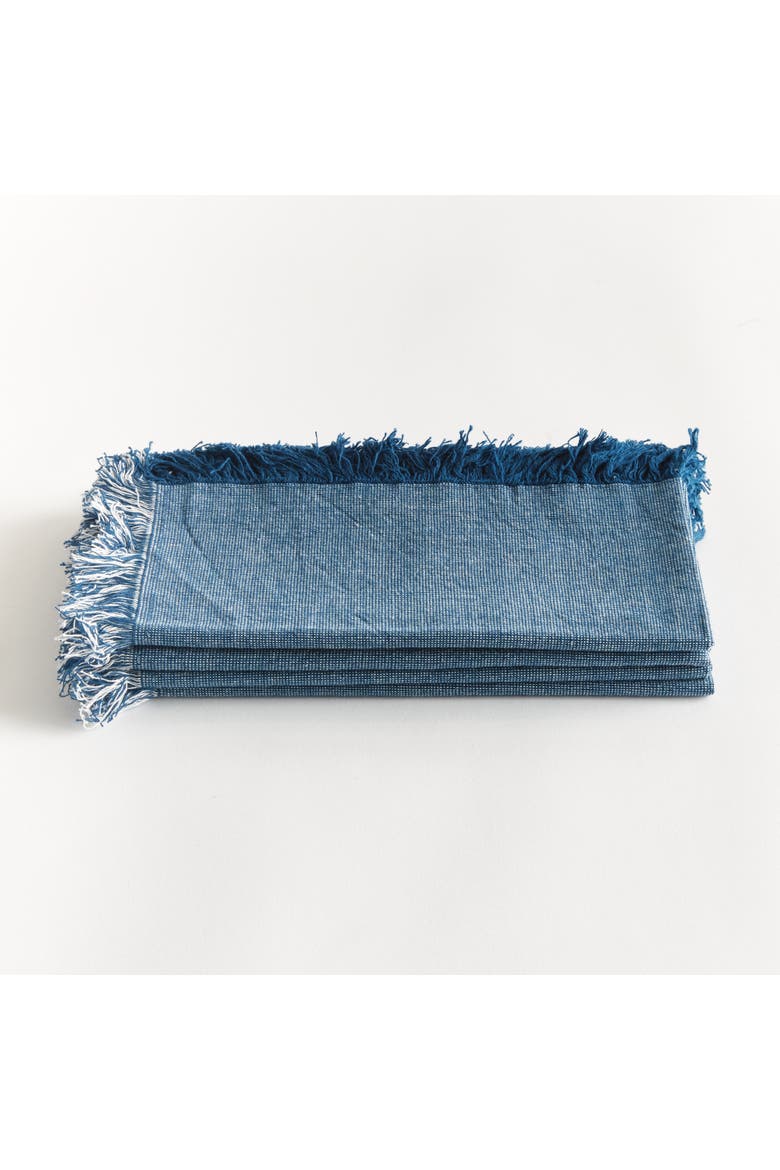Aura Dark Blue Napkins Set of 4, Alternate, color, Blue