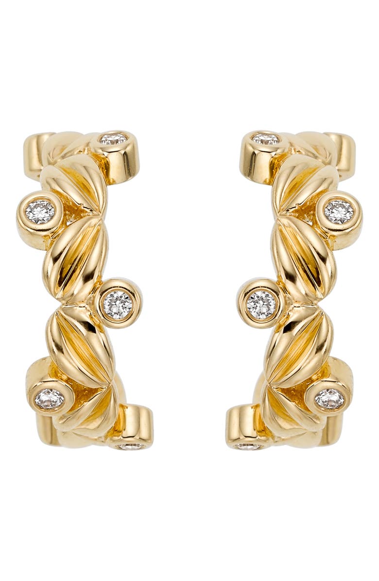 Temple St. Clair Olive Branch Diamond Hoop Earrings, Main, color,