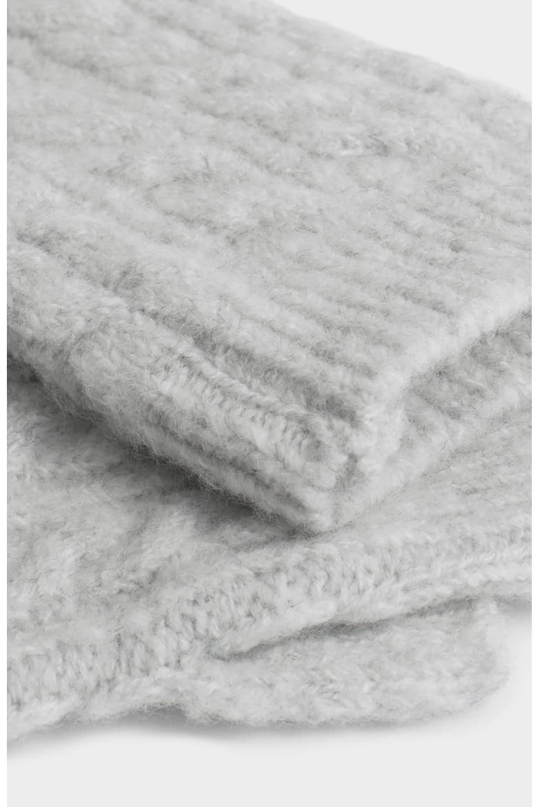 Cable Knit Handwarmer, Alternate, color, Light Grey