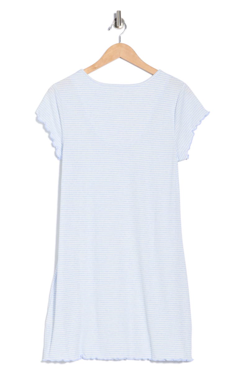 Laura Ashley Stripe Rib Nightgown, Alternate, color, Heather Stripe