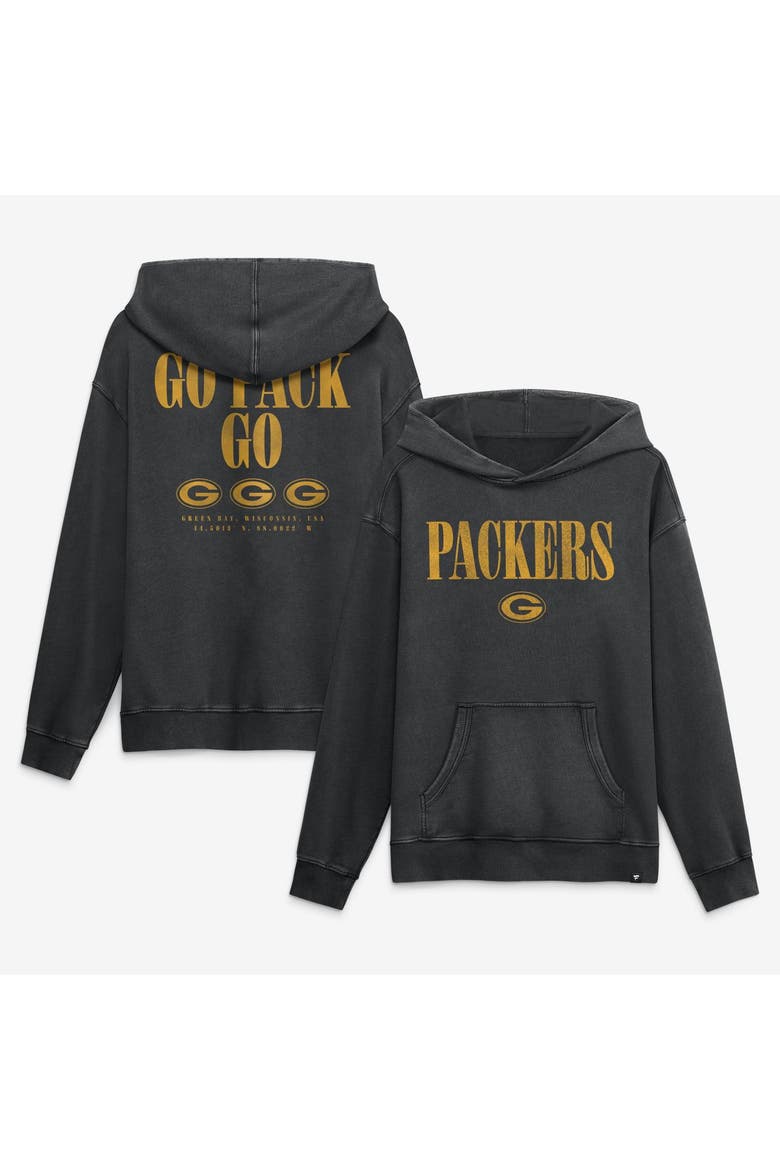 Men's Fanatics Black Green Bay Packers Relaxed Intense Rivalry French Terry Hoodie, Main, color, Black