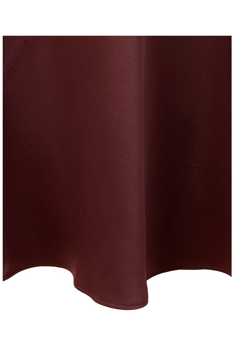 Satin Midi Dress, Alternate, color, BROWN
