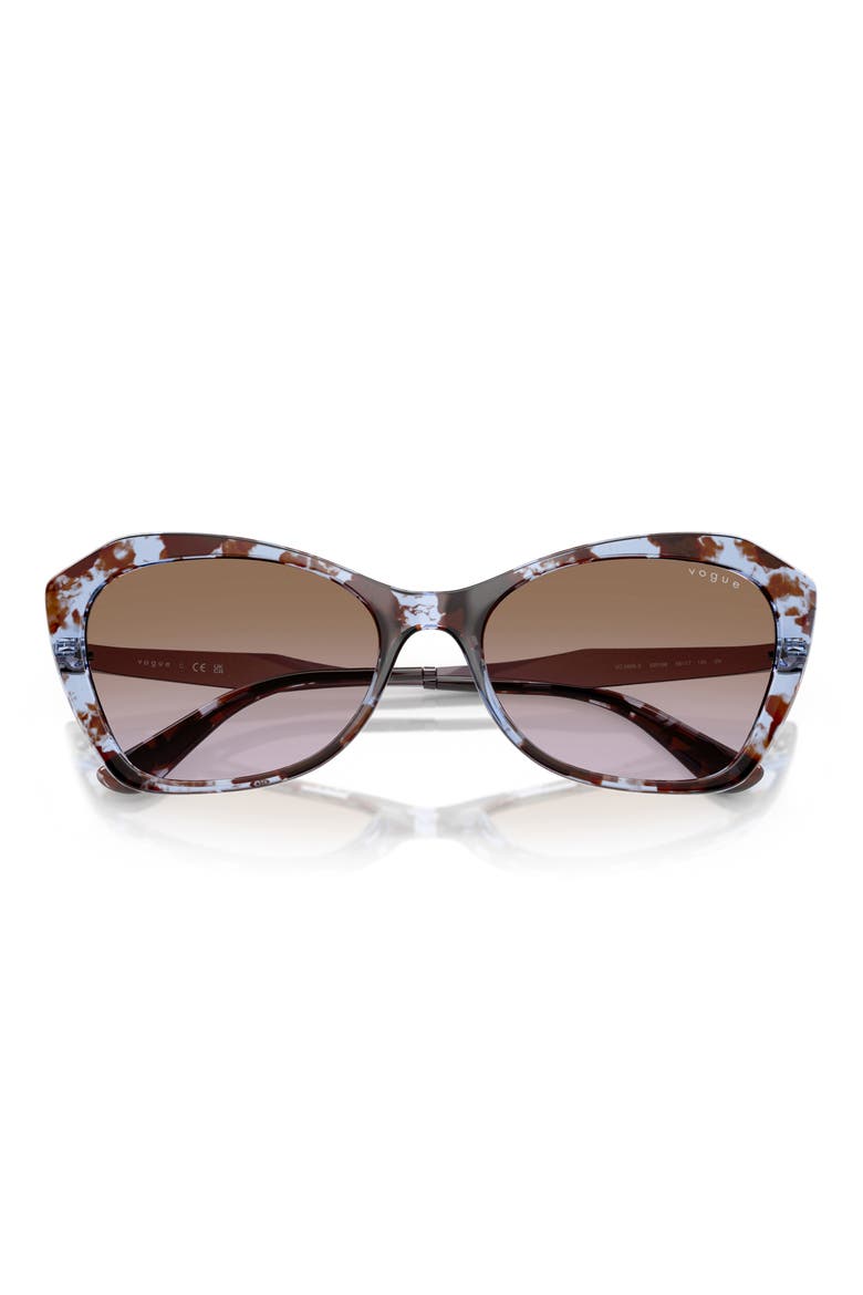 56mm Cat Eye Sunglasses, Alternate, color, BLUE HAVANA