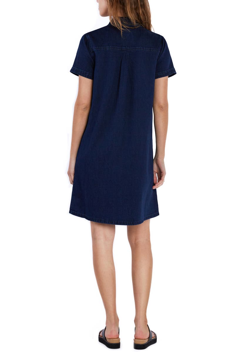 Wash Lab Denim Napa Cotton & Linen Denim Shirtdress, Alternate, color,