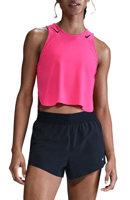 Nike Aeroswift Dri-fit Adv Crop Running Tank Top In Pink