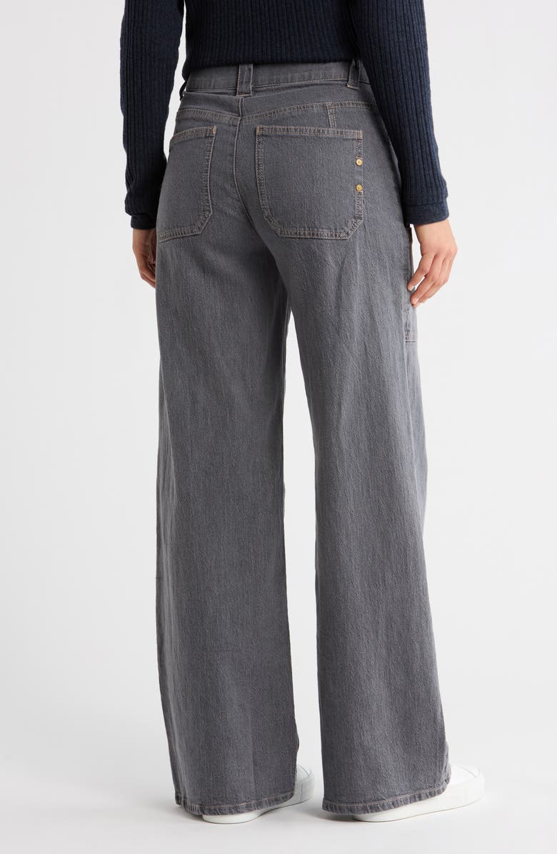 Democracy High Waist Wide Leg Carpenter Jeans, Alternate, color, Grey