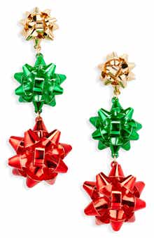 Leith Gift Bow Tiered Drop Earrings