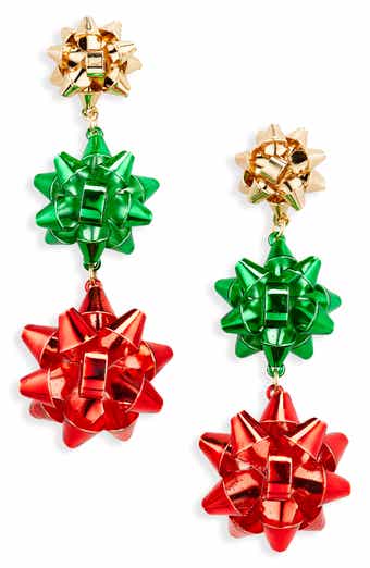 Leith Gift Bow Tiered Drop Earrings