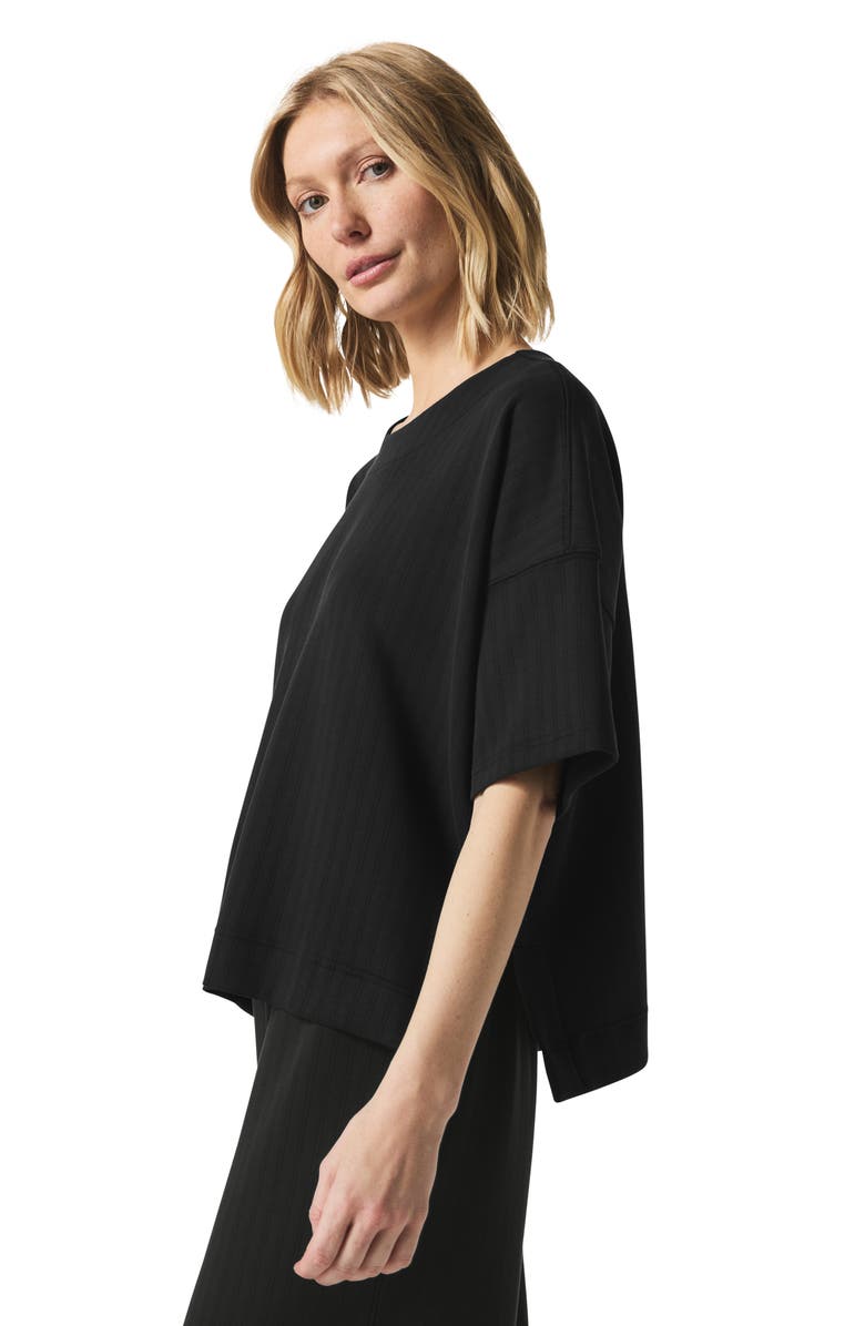Splendid x @cellajaneblog Oversize Rib Scuba Knit T-Shirt, Alternate, color, 