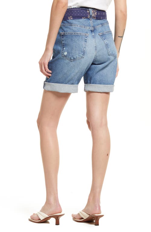 Ag Sloane Belted High Waist Denim Shorts In Venice Canal Belted