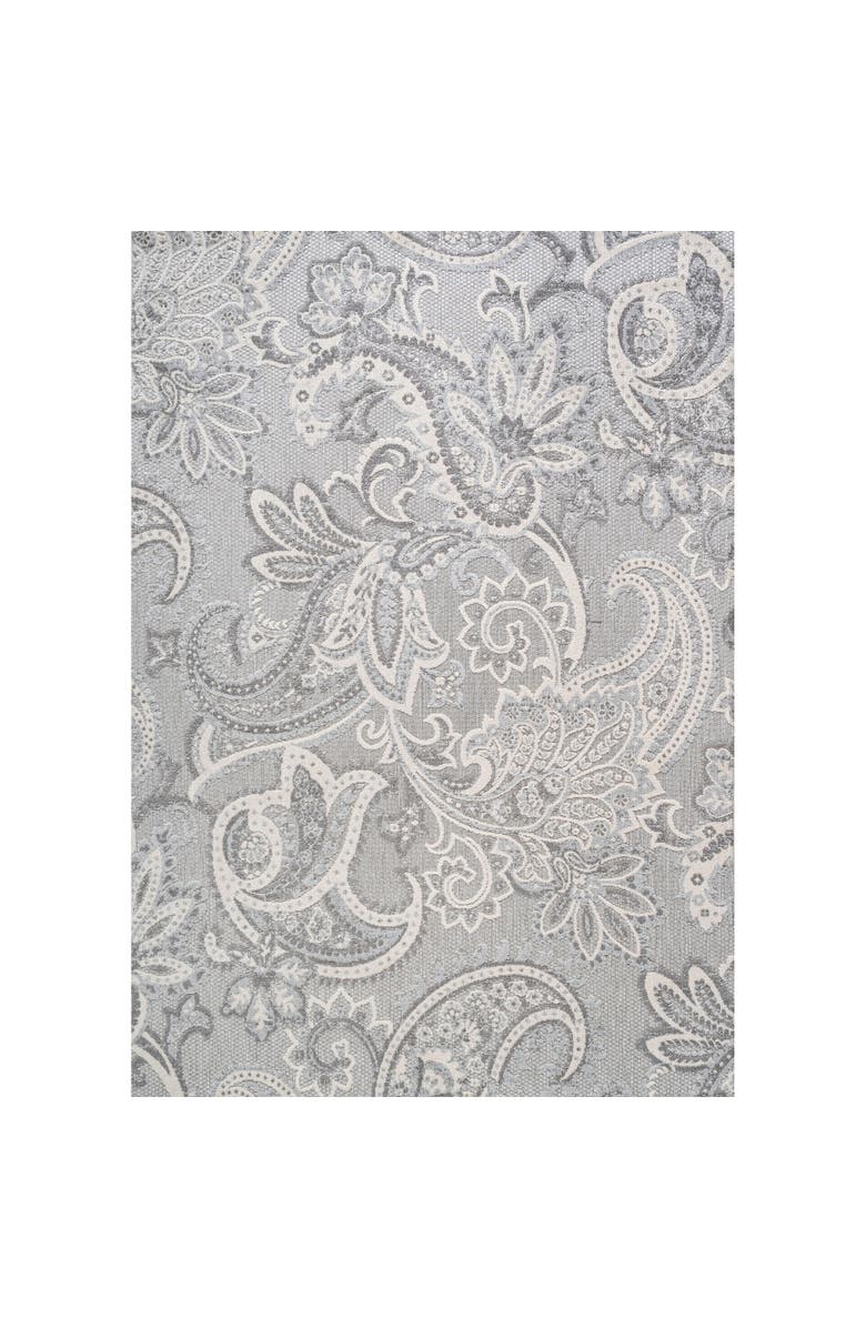 JONATHAN Y Gordes Paisley High-Low Light indoor/Outdoor Area Rug, Main, color, Light Gray/Ivory