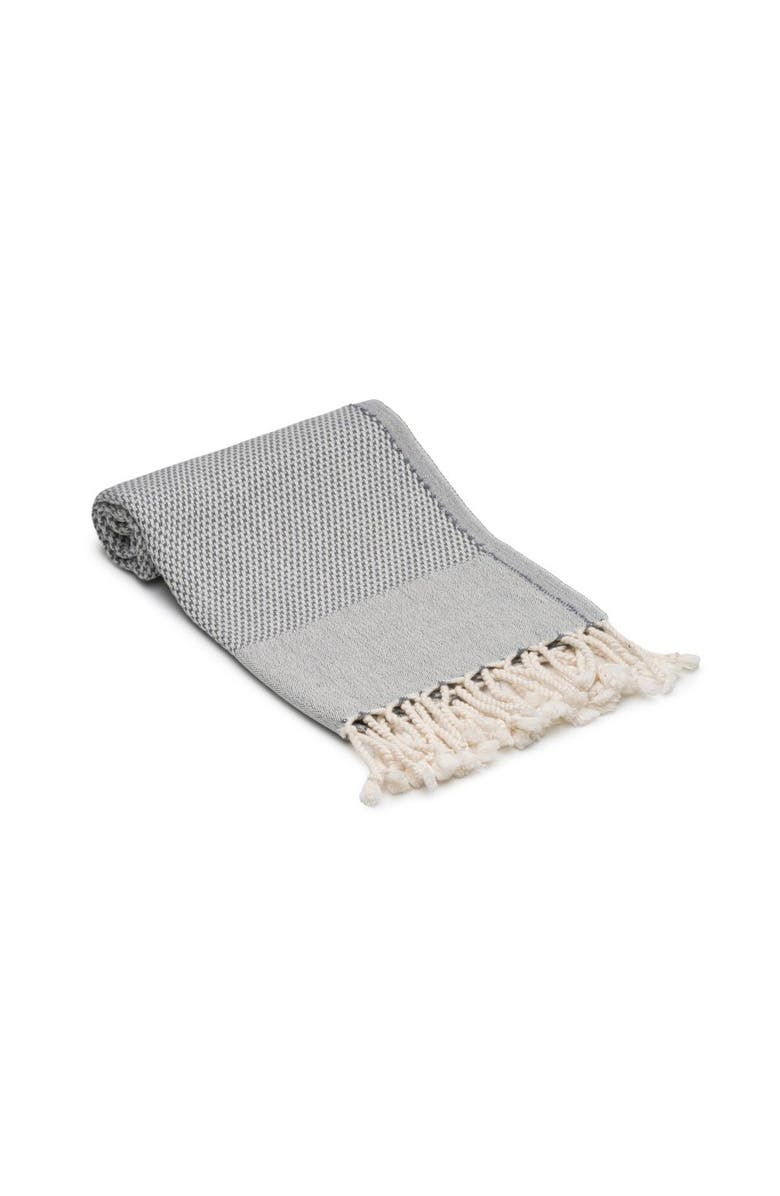 Olive & Linen Whisper Weight Turkish Hand / Kitchen Towel Bundle, Alternate, color, Gray