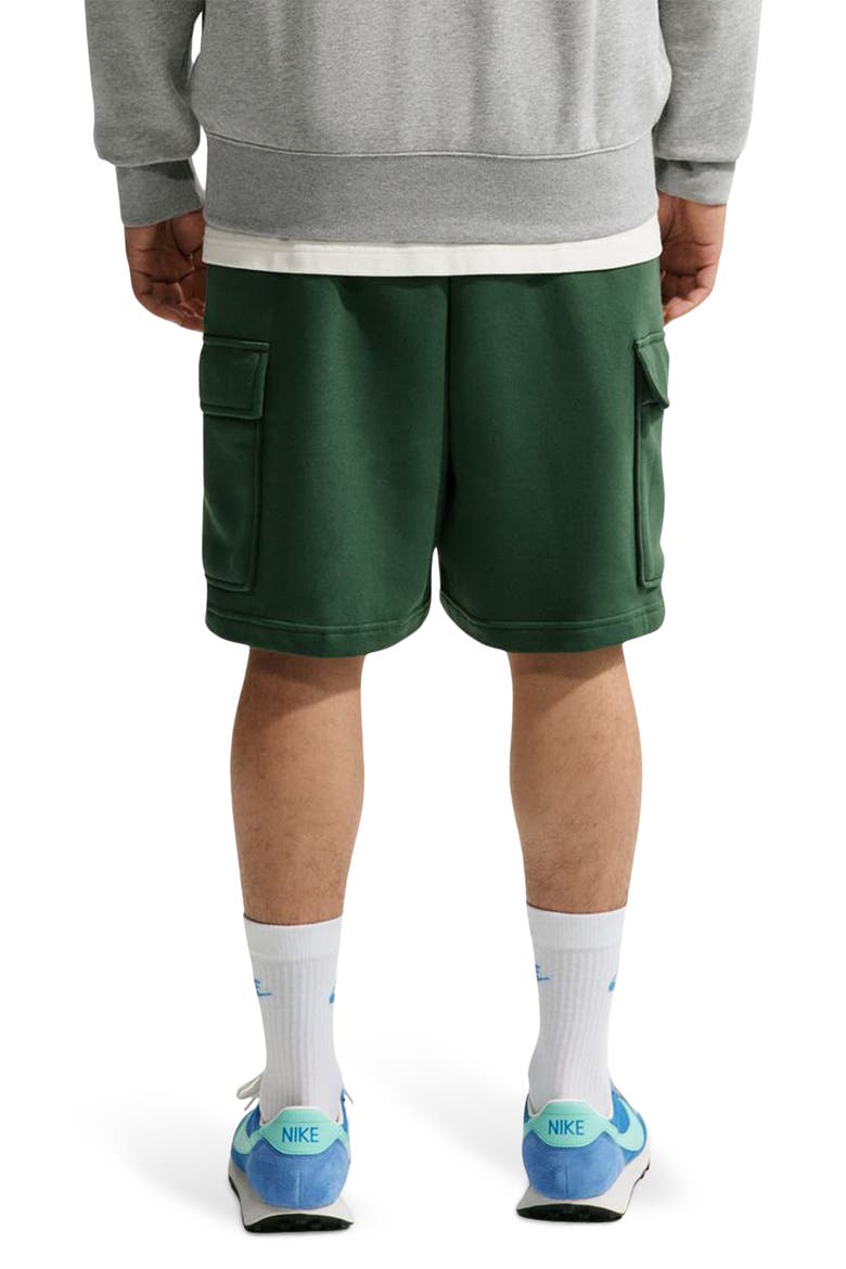 Brushed Fleece Cargo Shorts, Alternate, color, FIR/ FIR/ WHITE