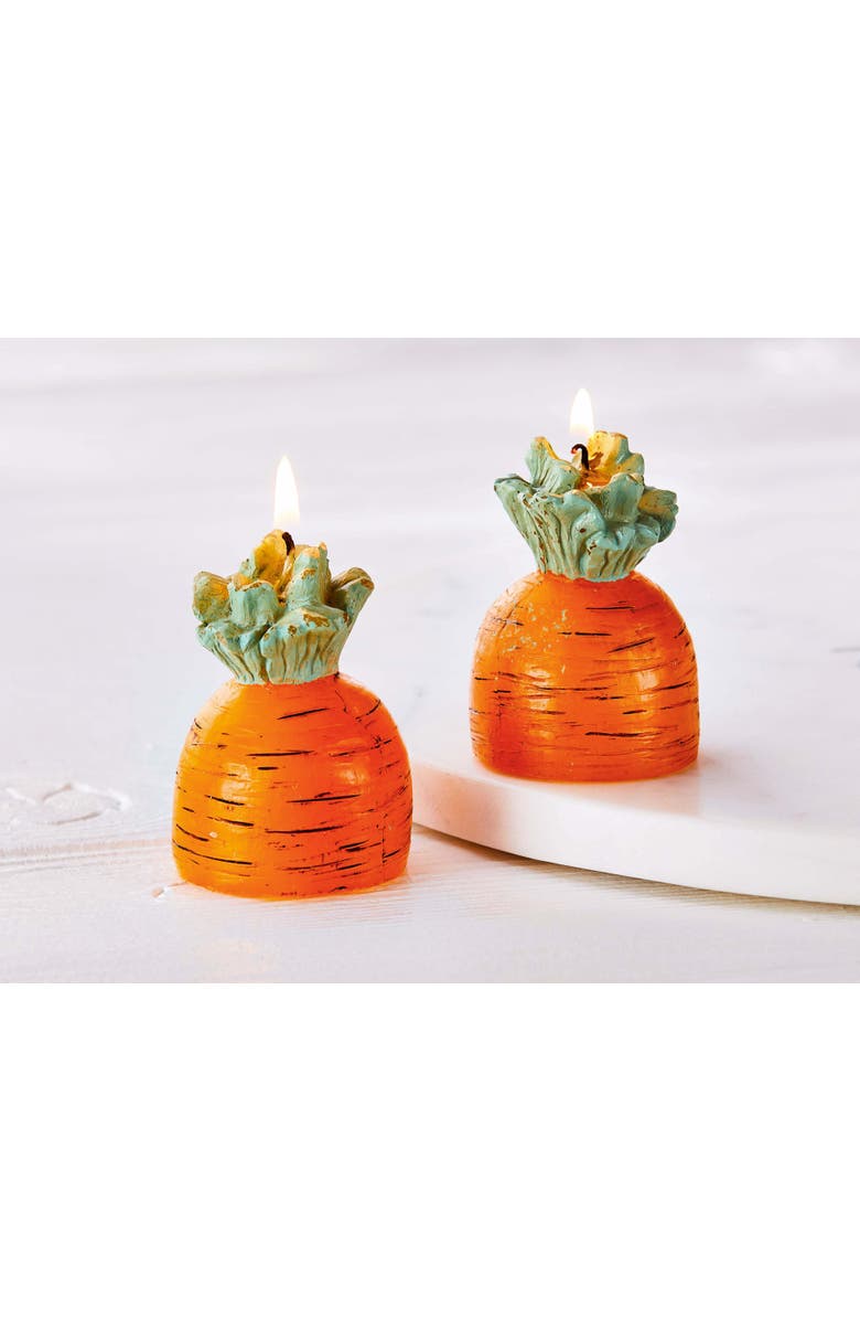 tag Carrot Candle Sculpted Novelty Candle for Spring and Summer, Alternate, color, Orange