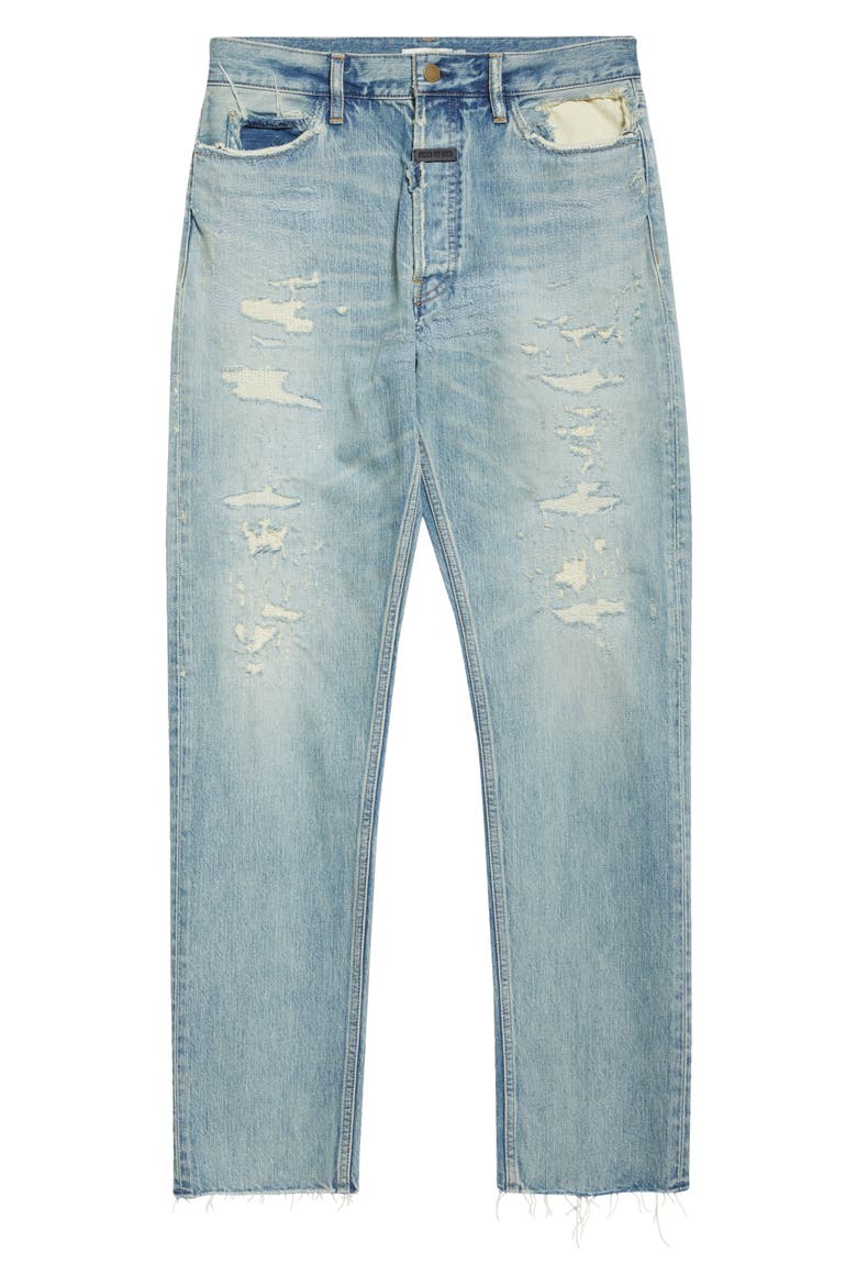 Rip & Repair Straight Leg Jeans, Alternate, color, REPAIRED INDIGO 2