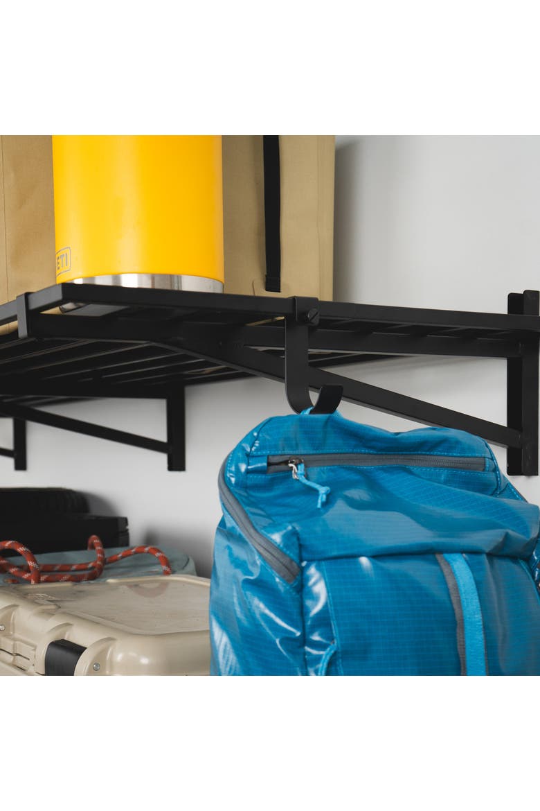 2' x 6' Bristol Garage Wall Mount Shelves | 2 Pack | Black, Alternate, color, Black