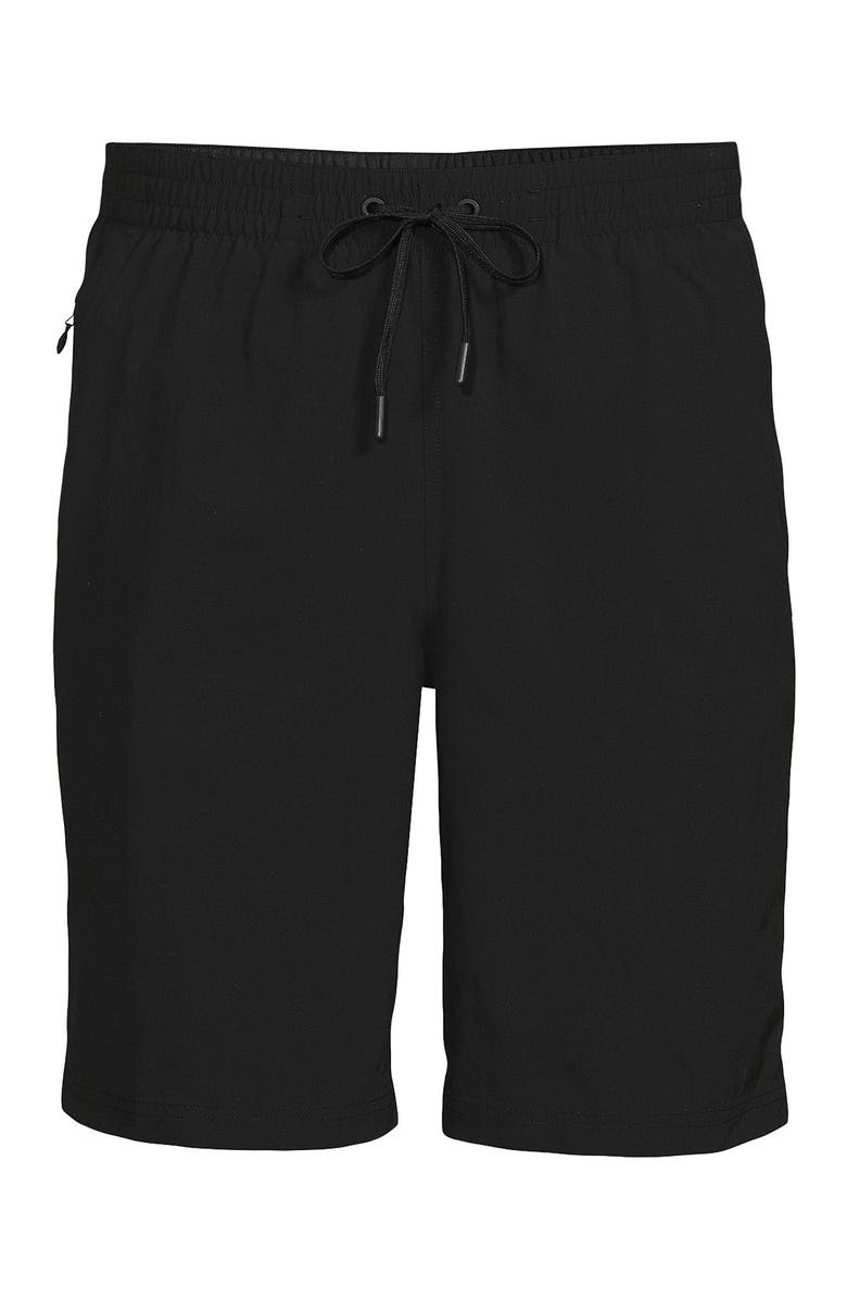 Lands' End 9" Volley Hydroliner Swim Trunks, Alternate, color, Black