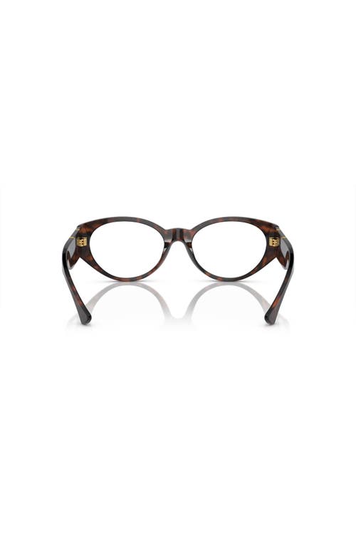 Versace 54mm Oval Optical Glasses In Brown