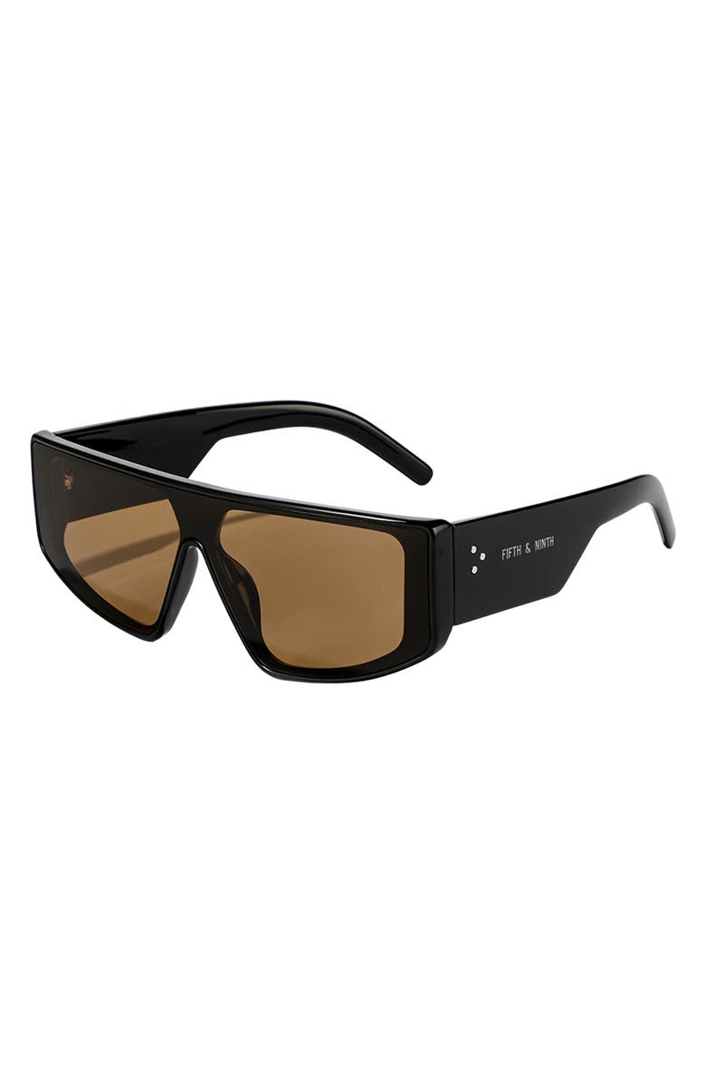 Fifth & Ninth Tatum 61mm Square Sunglasses, Alternate, color, Brown/ Black