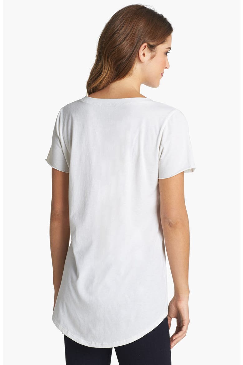 'Merci Beaucoup' Tee, Alternate, color, SAND/ BLACK
