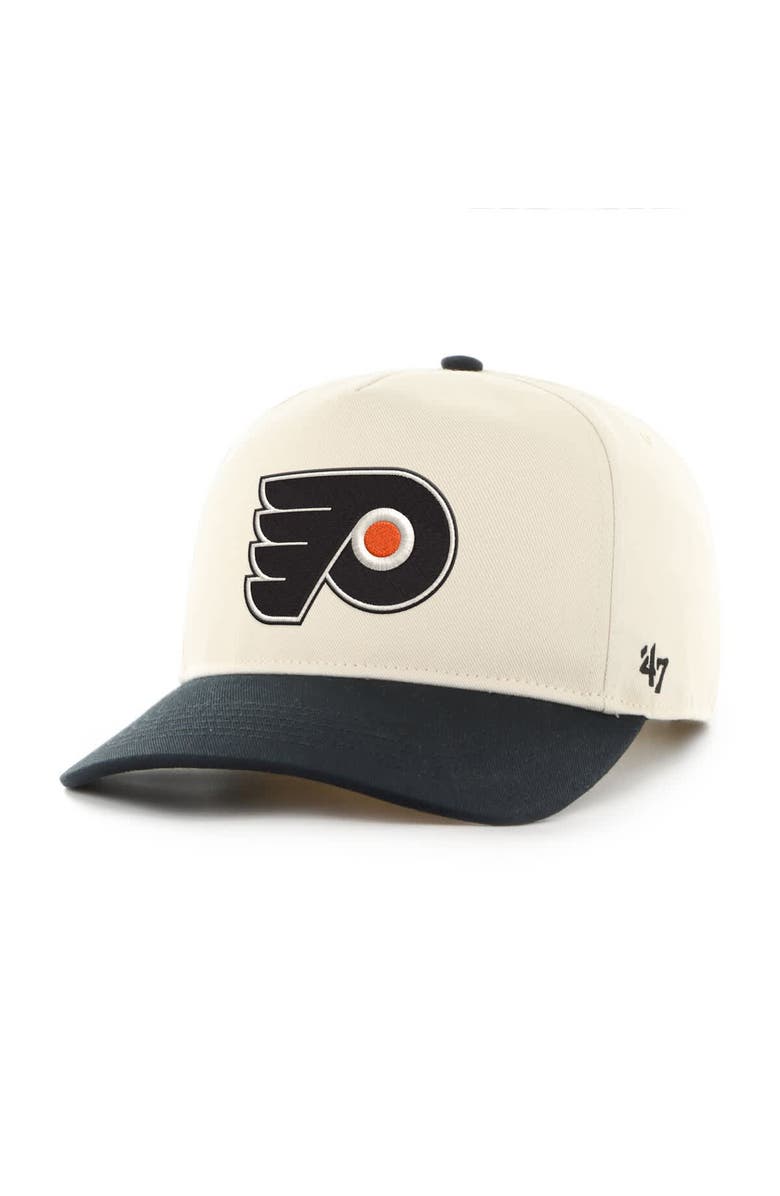 '47 Men's '47 Cream/Black Philadelphia Flyers Logo Hitch Adjustable Hat, Main, color, Cream