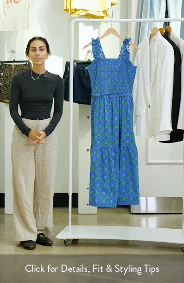 Sera Floral Cotton Midi Sundress, sales video thumbnail