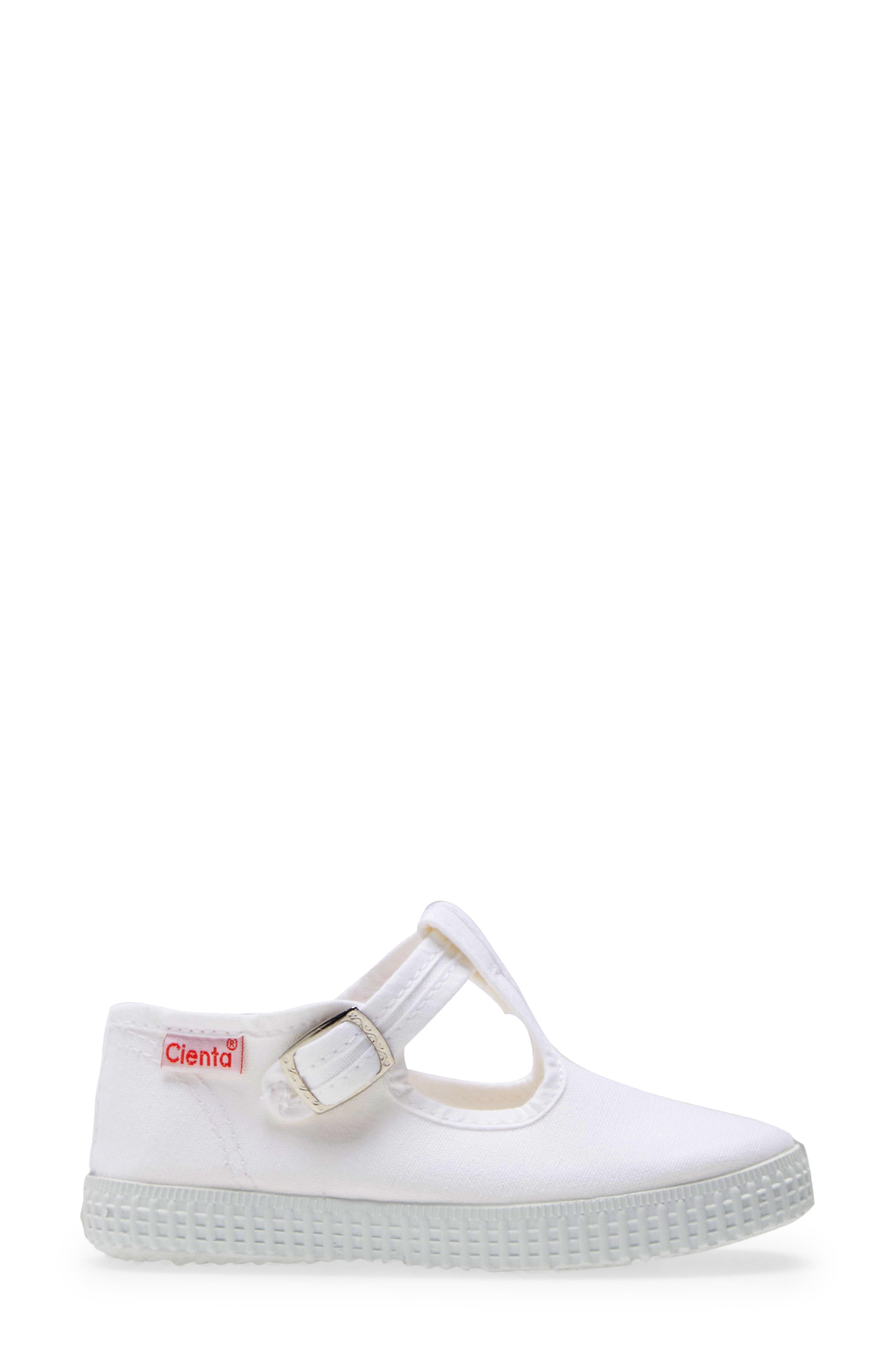 Cienta Canvas T-Strap Sneaker, Alternate, color, 