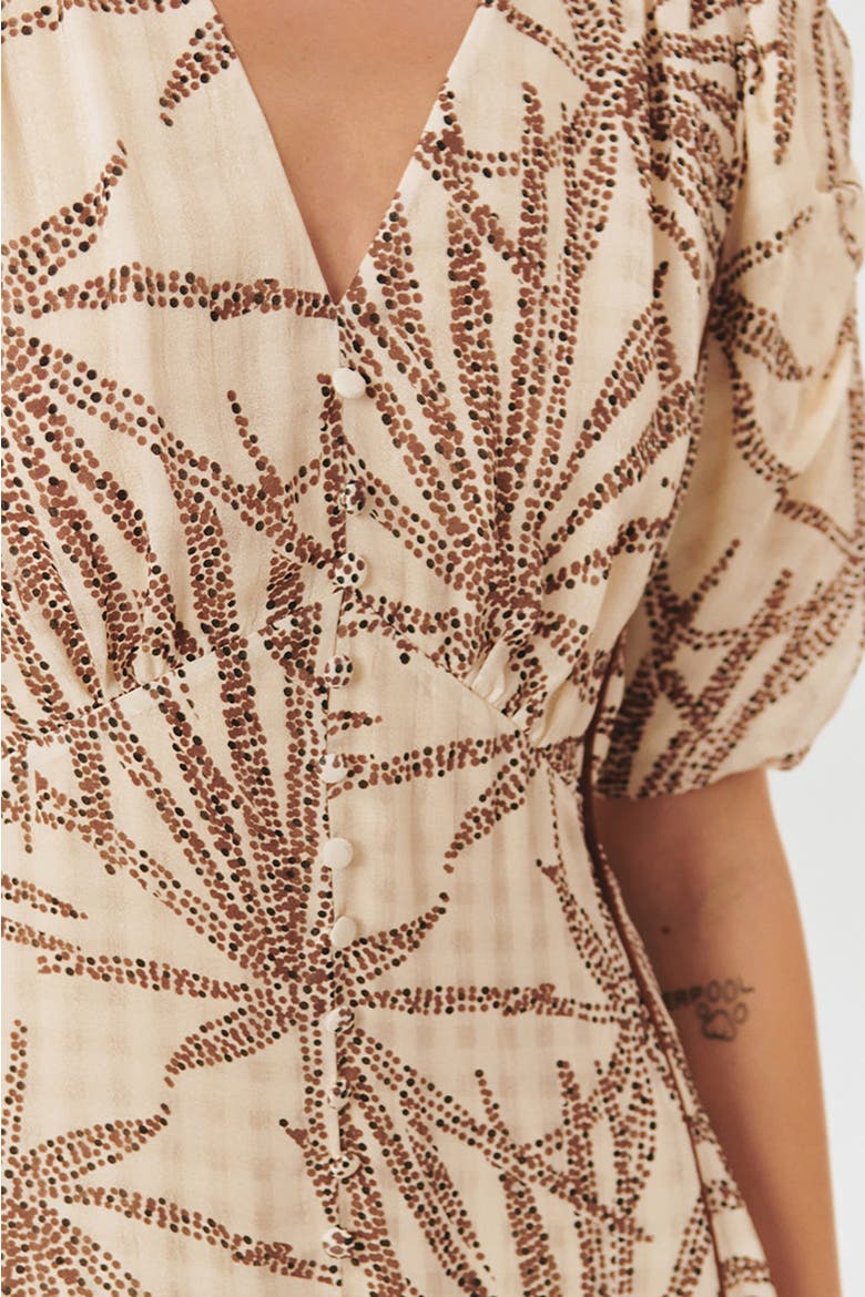 Adaline Midi Dress, Alternate, color, BROWN-BEIGE