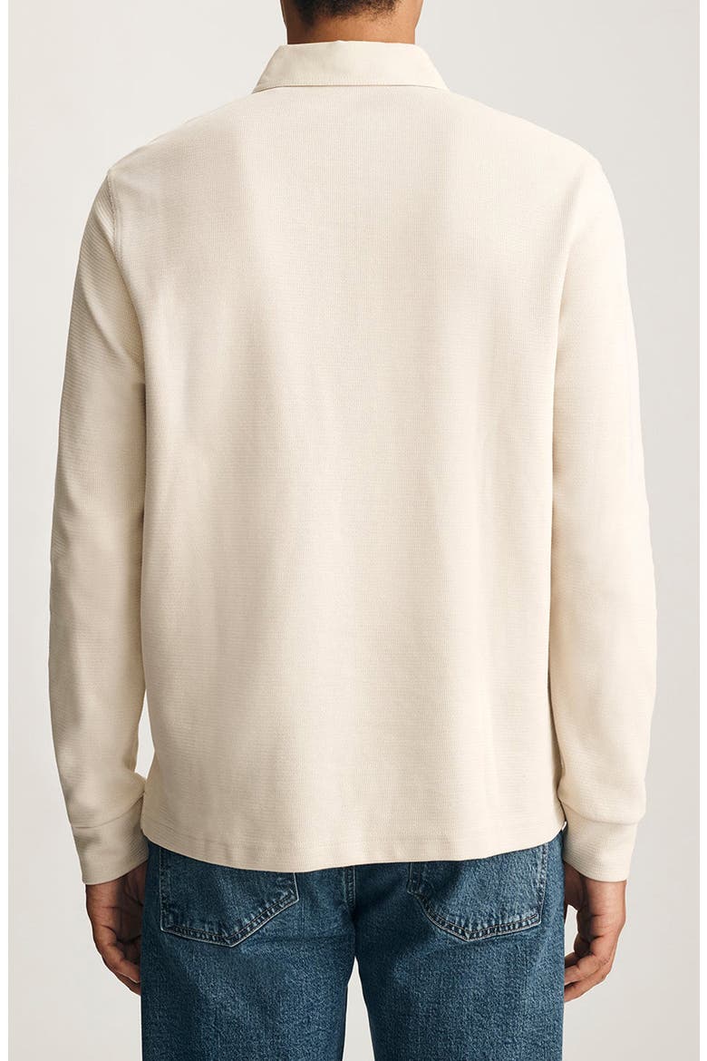 Contrast Collar Long Sleeve Polo, Alternate, color, PEYOTE