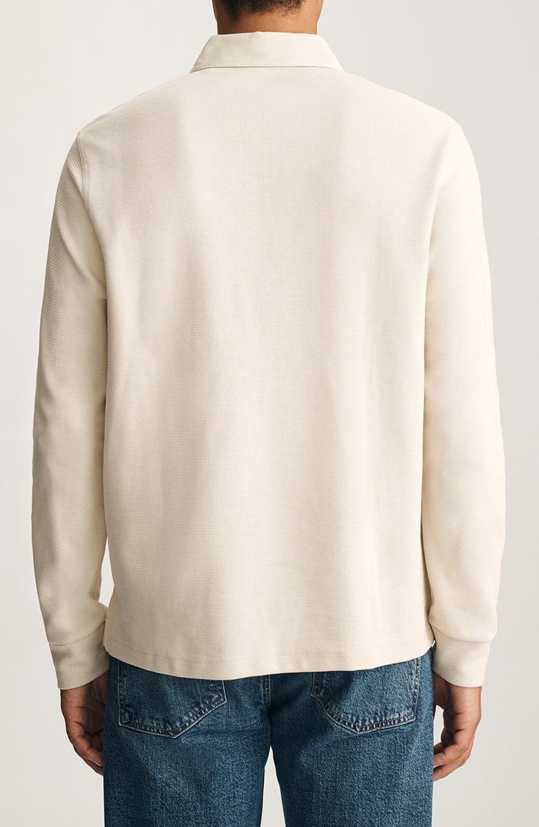 Mavi Jeans <p>Contrast Collar Long Sleeve Polo</p>, Alternate, color, Peyote