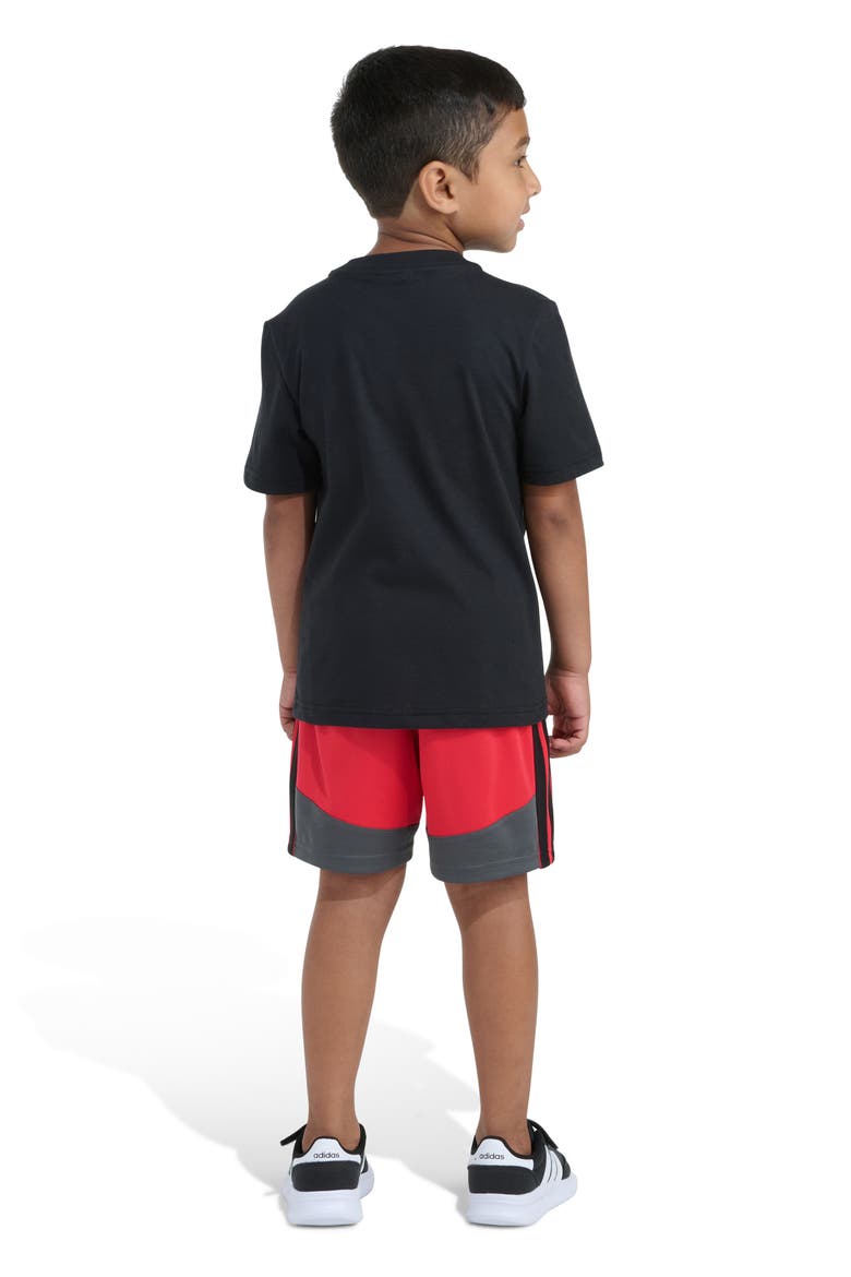Kids' Basketball Graphic T-Shirt & Athletic Shorts Set, Alternate, color, BLACK