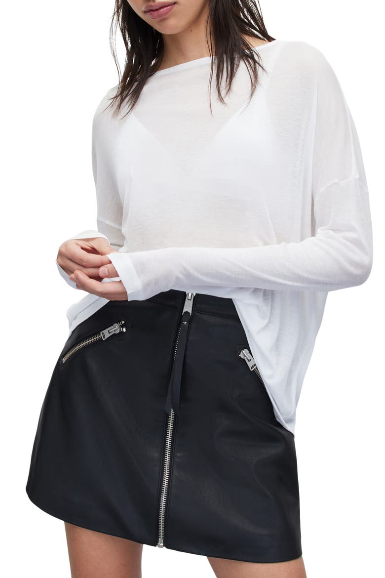 Francesco Rita Long Sleeve Jersey Top, Alternate, color, OPTIC WHITE