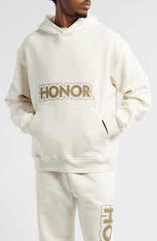 HONOR THE GIFT Crop Logo Graphic Hoodie