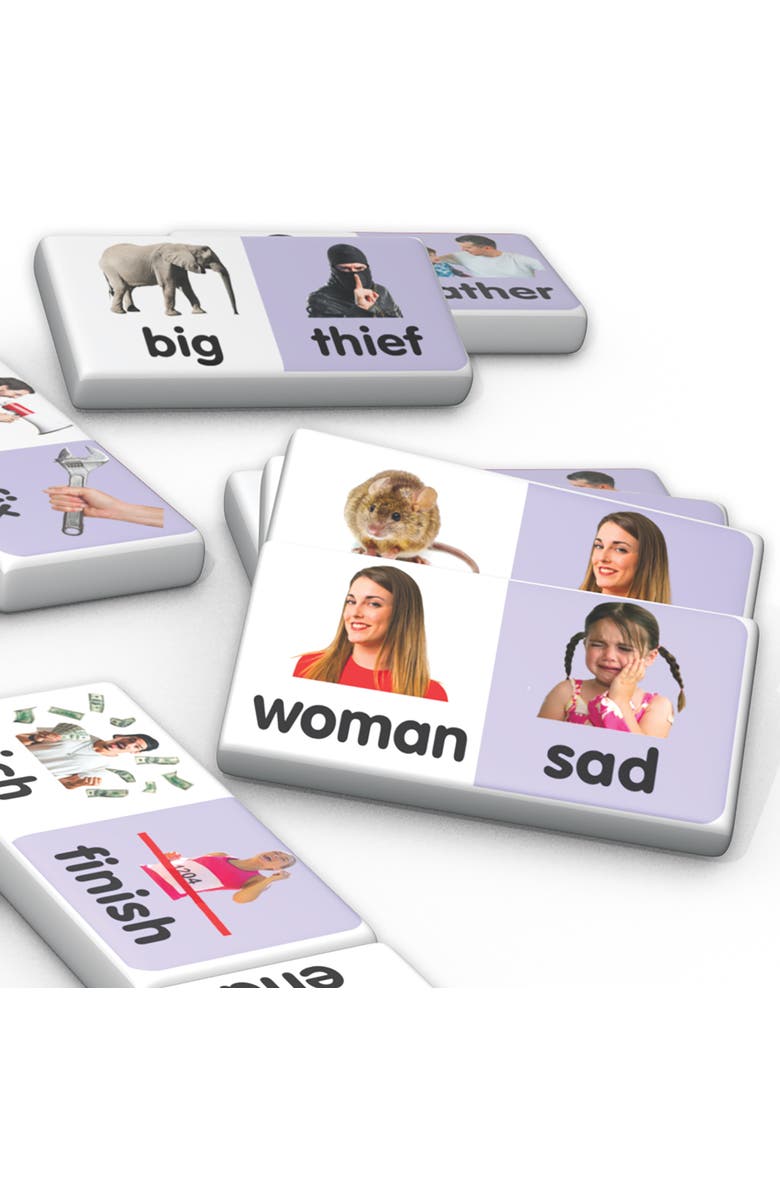 Junior Learning Synonyms Dominoes Educational Aid, Alternate, color, Multicolored