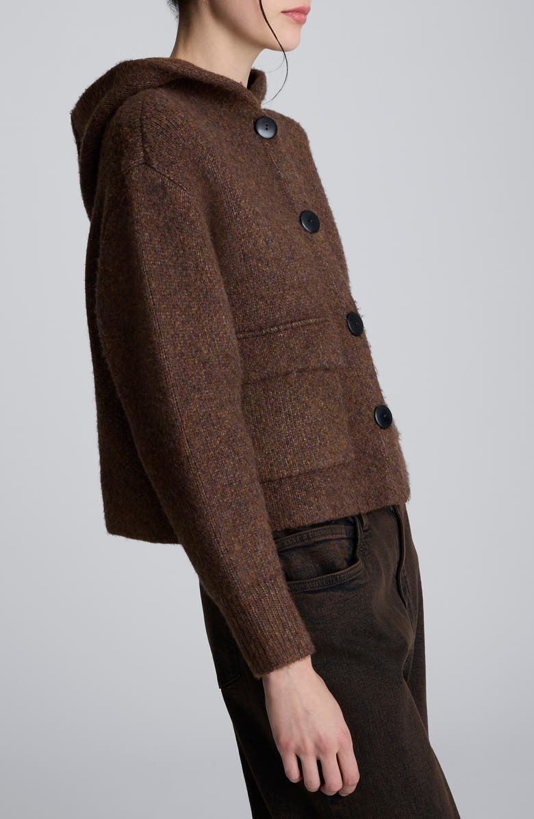 Kenneth Cole Oversize Crop Hooded Cardigan, Alternate, color,