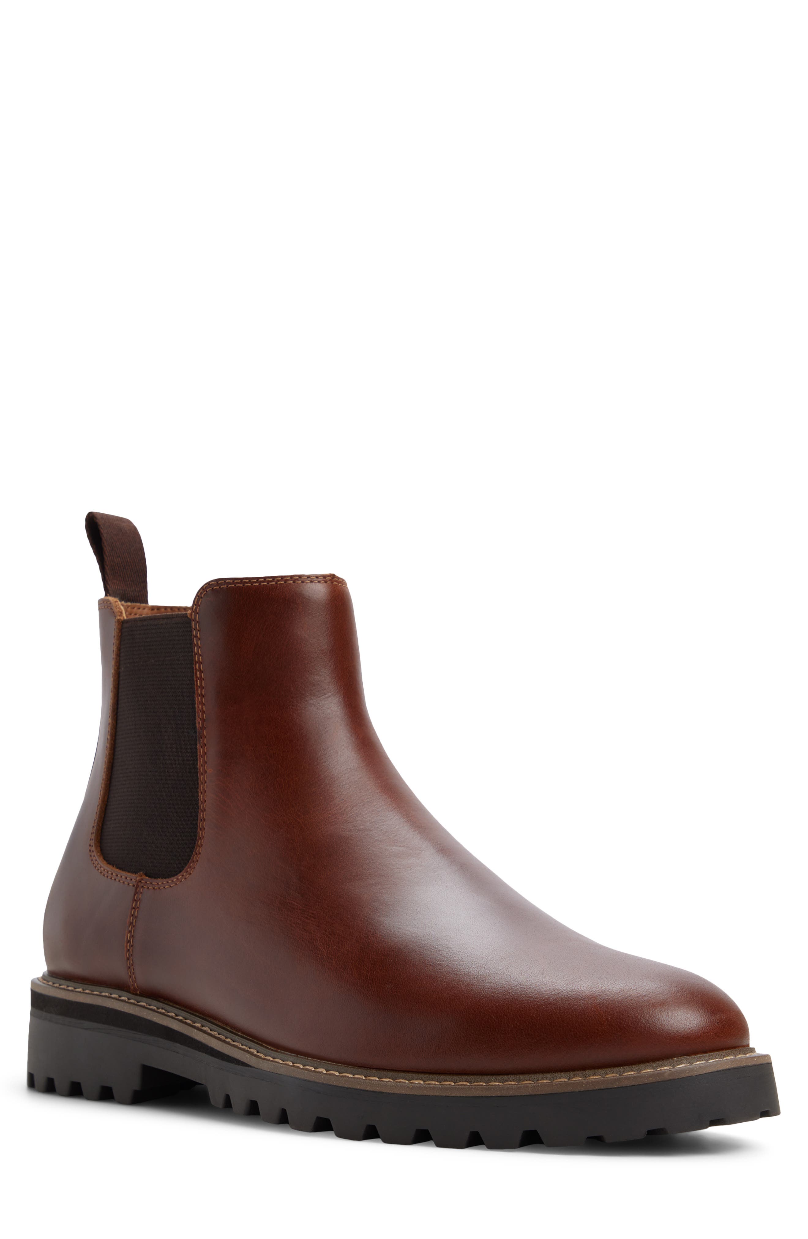 Hayton Leather Chelsea Boot, Main, color, BROWN