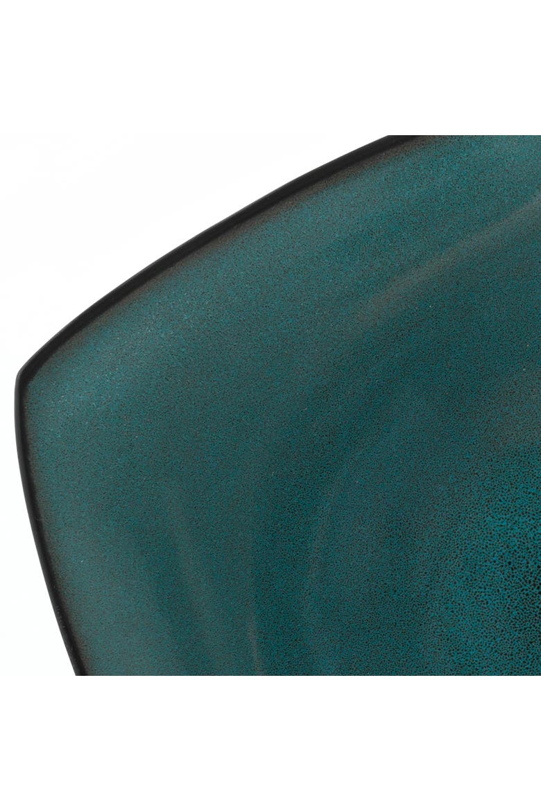 Soho Lounge Square Stoneware Dinnerware Set, Alternate, color, Teal/Black