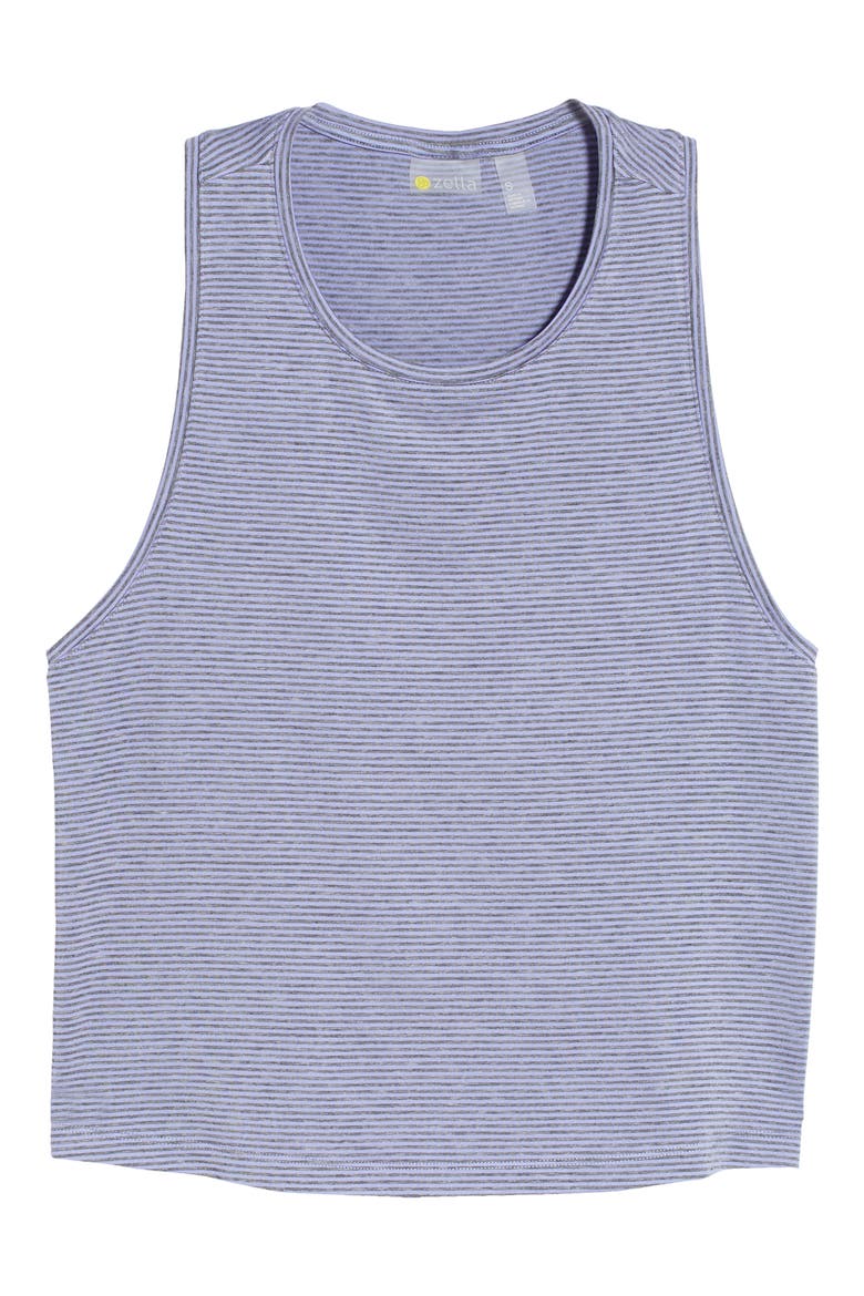 Work For It Stripe Tank Top, Alternate, color, BLUE THISTLE