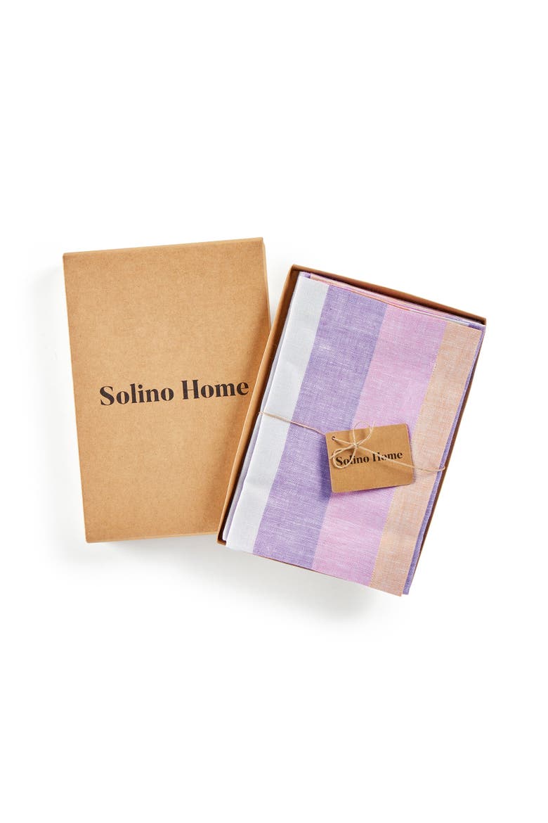 Linen Dinner Napkins Set of 4, 20 x 20" - Gelato Stripe, Alternate, color, Gelato