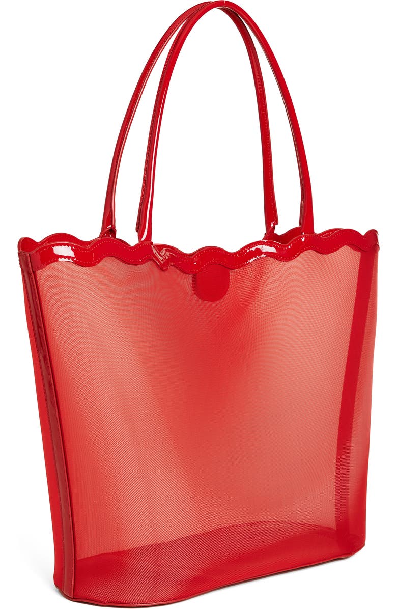 Reformation Isabella Tote, Alternate, color, Red Mesh