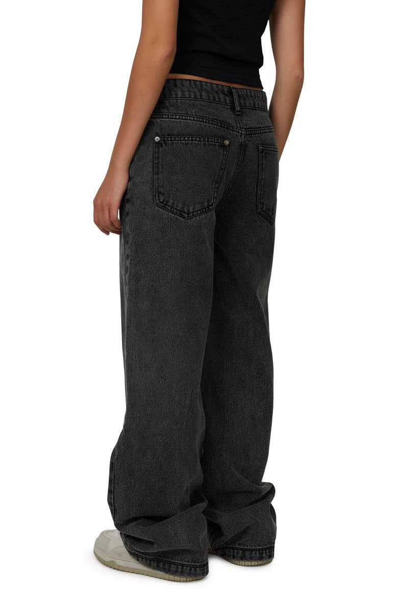 Baggy Vintage Wash  Denim Jeans, Alternate, color, Black