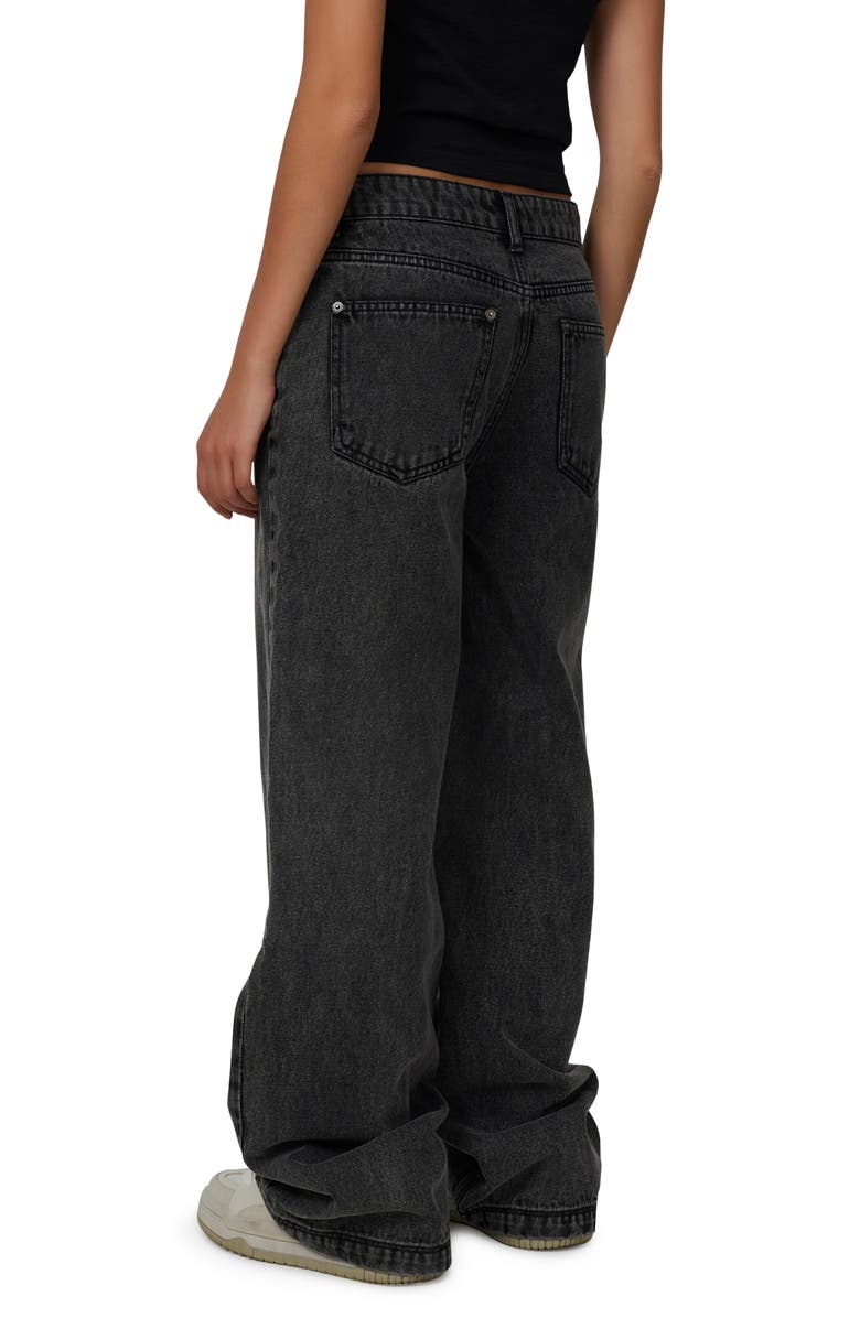 Good For Nothing Baggy Vintage Wash Denim Jeans, Alternate, color, Black
