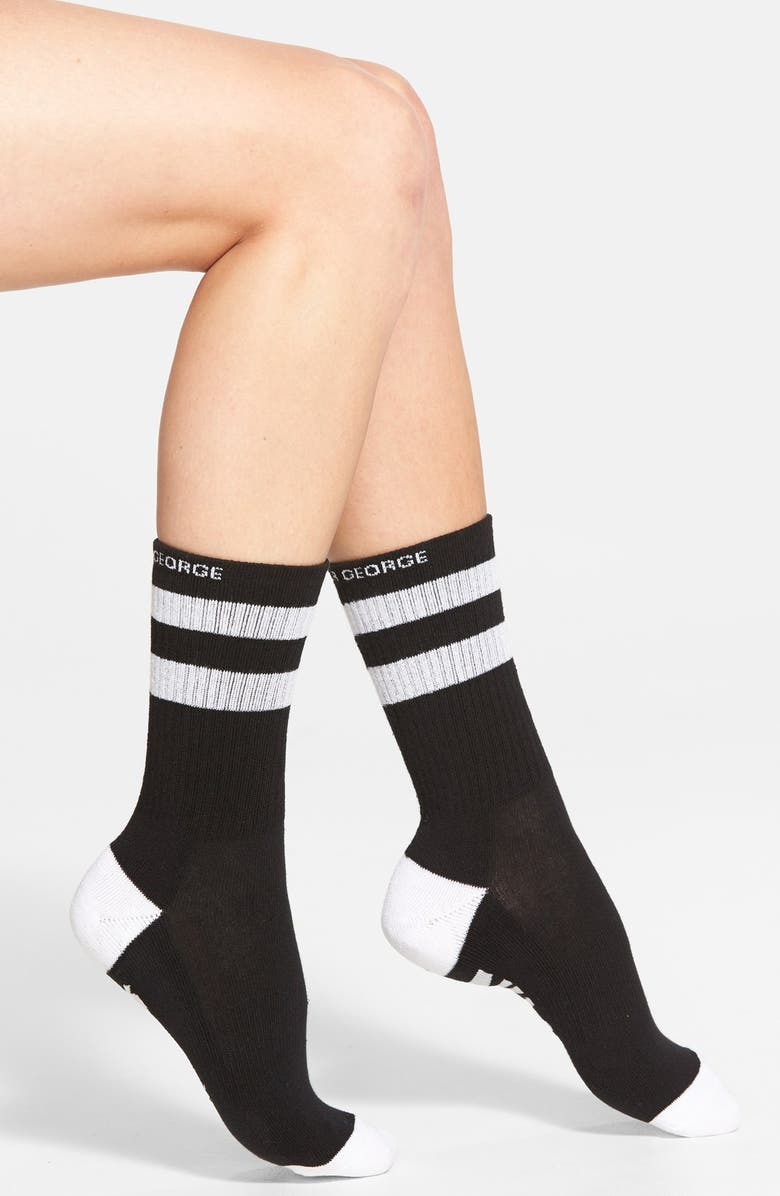 Arthur George by R. Kardashian 'Ball & Chain' Crew Socks, Alternate, color, 