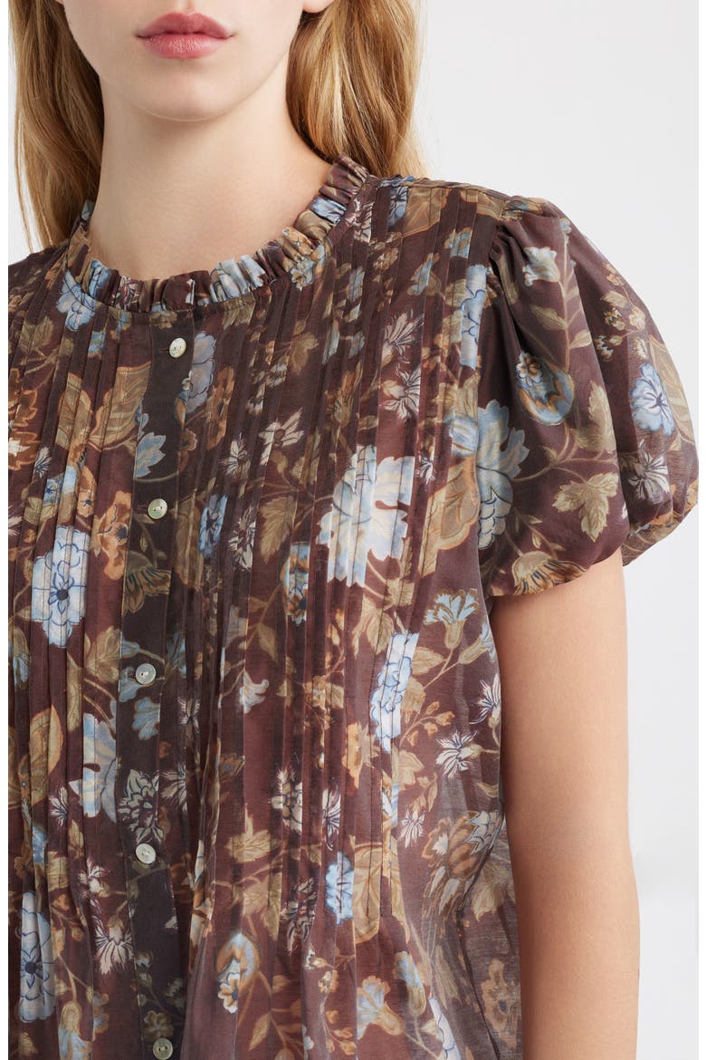 Pepper Pintuck Puff Sleeve Top, Alternate, color, WILLOW