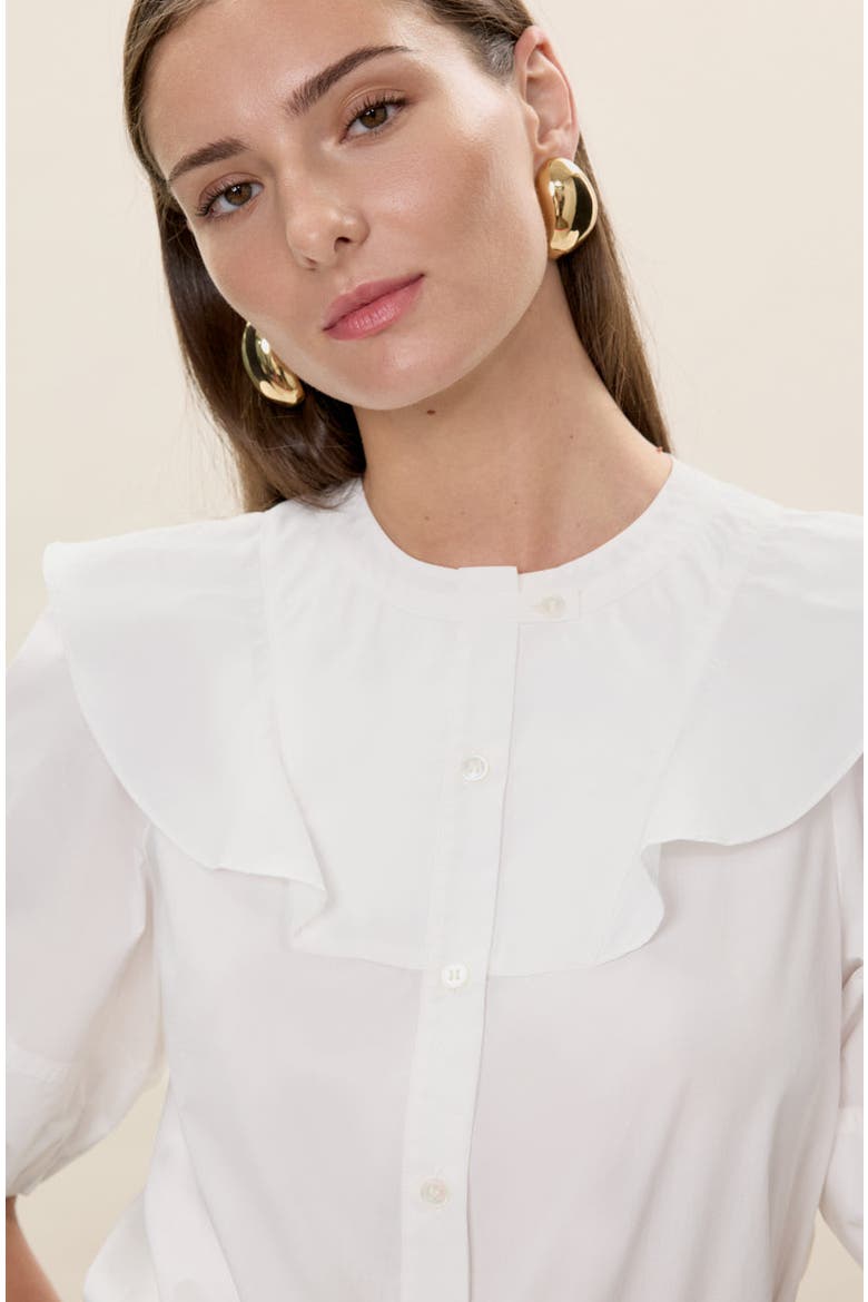 Aisley Poplin Top, Alternate, color, Milk