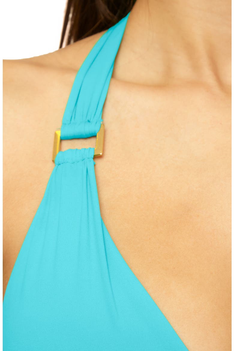 Sun Goddess Halter Bikini Top, Alternate, color, POOL