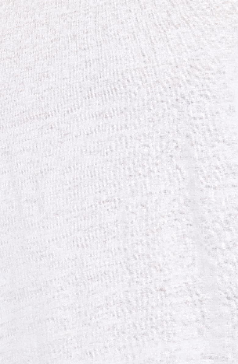 Vince Crewneck Linen T-Shirt, Alternate, color, Optic White